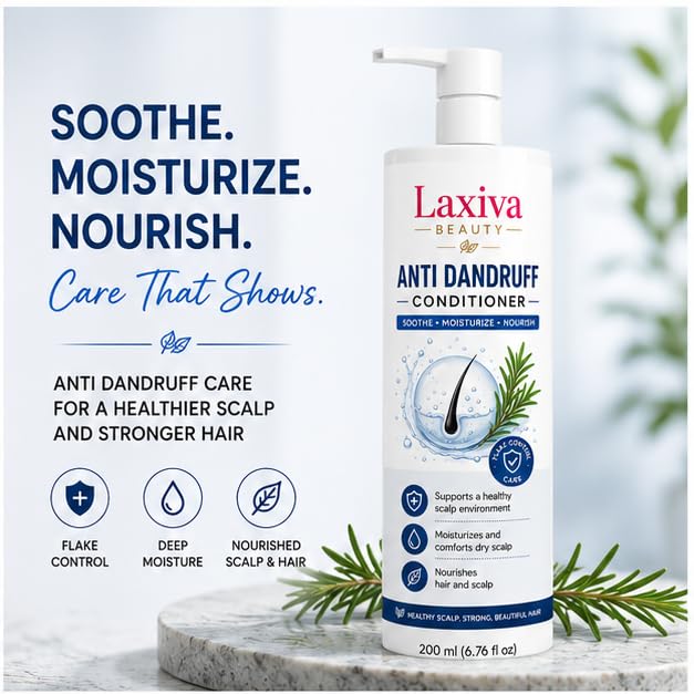 Laxiva Beauty Scalp Care Conditioner for Daily Hair Care, Lightweight Conditioner for Dry Scalp & Hair, Suitable for All Hair Types, 200ml