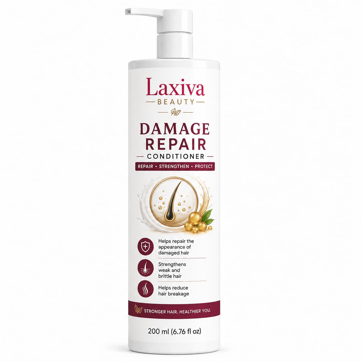 Laxiva Beauty Damage Repair Conditioner for Dry, Weak & Damaged Hair, Daily Hair Conditioning Formula, Smooth & Manageable Hair Care, Suitable for All Hair Types, 200ml