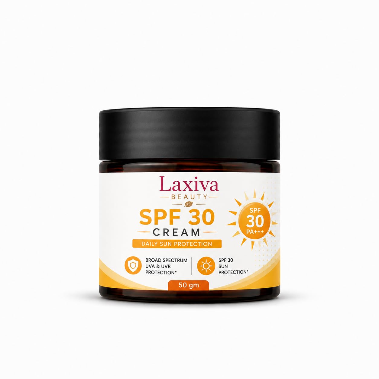 Laxiva Beauty SPF 30 Cream, Daily Sun Care Moisturizer, Broad Spectrum UVA & UVB Protection, Lightweight Hydrating Formula, Non-Greasy Finish, Suitable for All Skin Types, 50g
