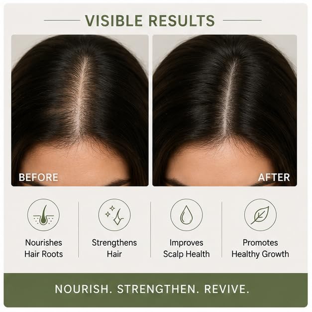 Laxiva Beauty Rosemary Hair Serum for Daily Hair Care, Lightweight & Non-Greasy and Scalp Serum, Suitable for All Hair Types, 30ml