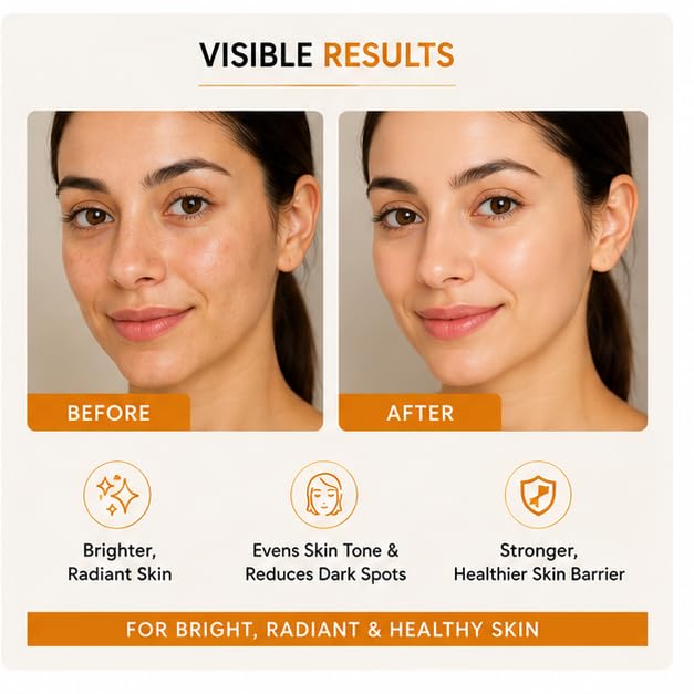 Laxiva Beauty 10% Vitamin C Face Serum for Daily Skincare, Lightweight Facial Serum for Radiance-Looking Skin, Fast-Absorbing Formula, All Skin Types, 30ml