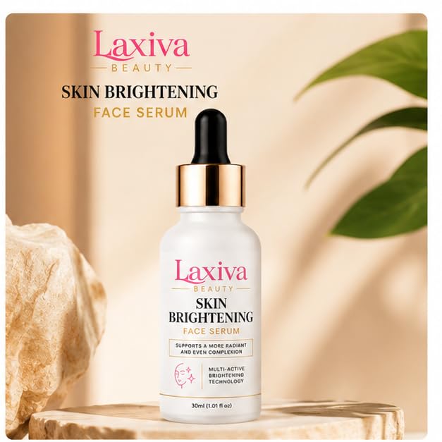 Laxiva Beauty Skin Brightening Face Serum, Multi-Active Facial Serum for Daily Skincare, Lightweight Hydrating Formula, Supports Even-Looking Complexion, Suitable for All Skin Types, 30ml