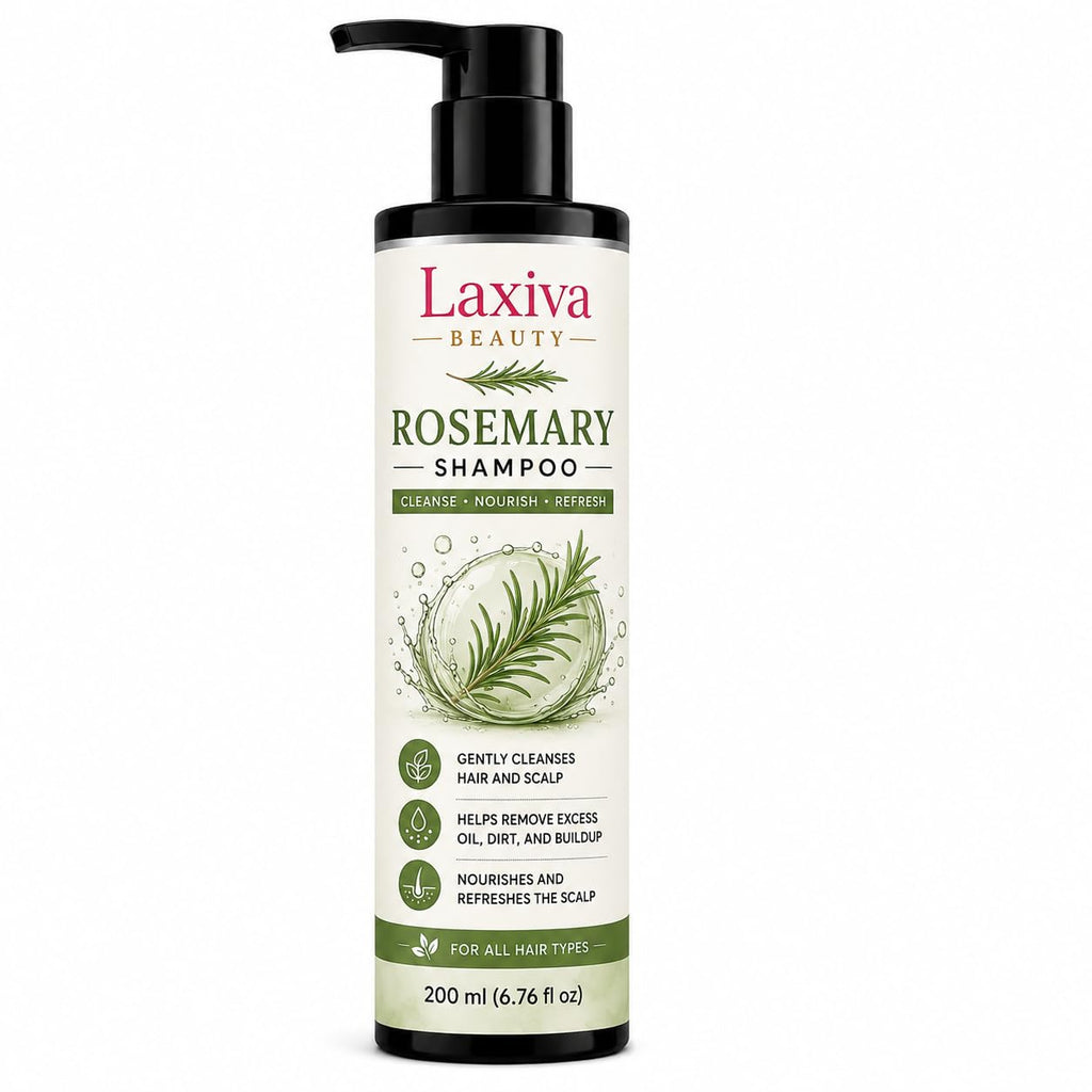 Laxiva Beauty Rosemary Shampoo for Daily Hair & Scalp Care, Gentle Cleansing Shampoo, Suitable for All Hair Types, Lightweight Formula, 200ml