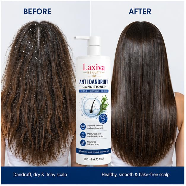 Laxiva Beauty Scalp Care Conditioner for Daily Hair Care, Lightweight Conditioner for Dry Scalp & Hair, Suitable for All Hair Types, 200ml