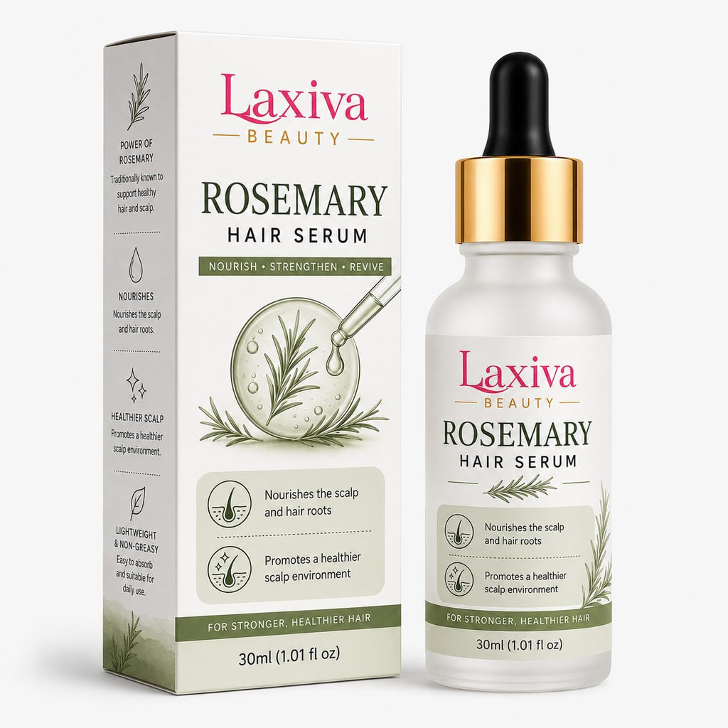 Laxiva Beauty Rosemary Hair Serum for Daily Hair Care, Lightweight & Non-Greasy and Scalp Serum, Suitable for All Hair Types, 30ml
