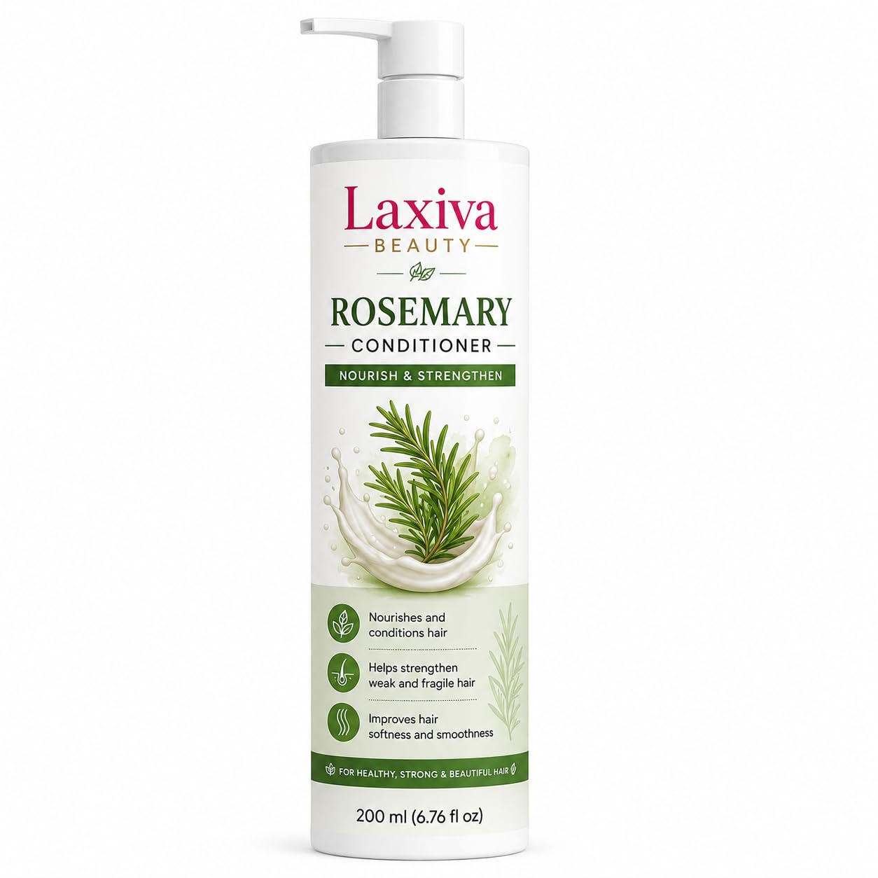 Laxiva Beauty Rosemary Conditioner for Daily Hair Care, Lightweight Hair Conditioner for Soft & Manageable Hair, Suitable for All Hair Types, 200ml